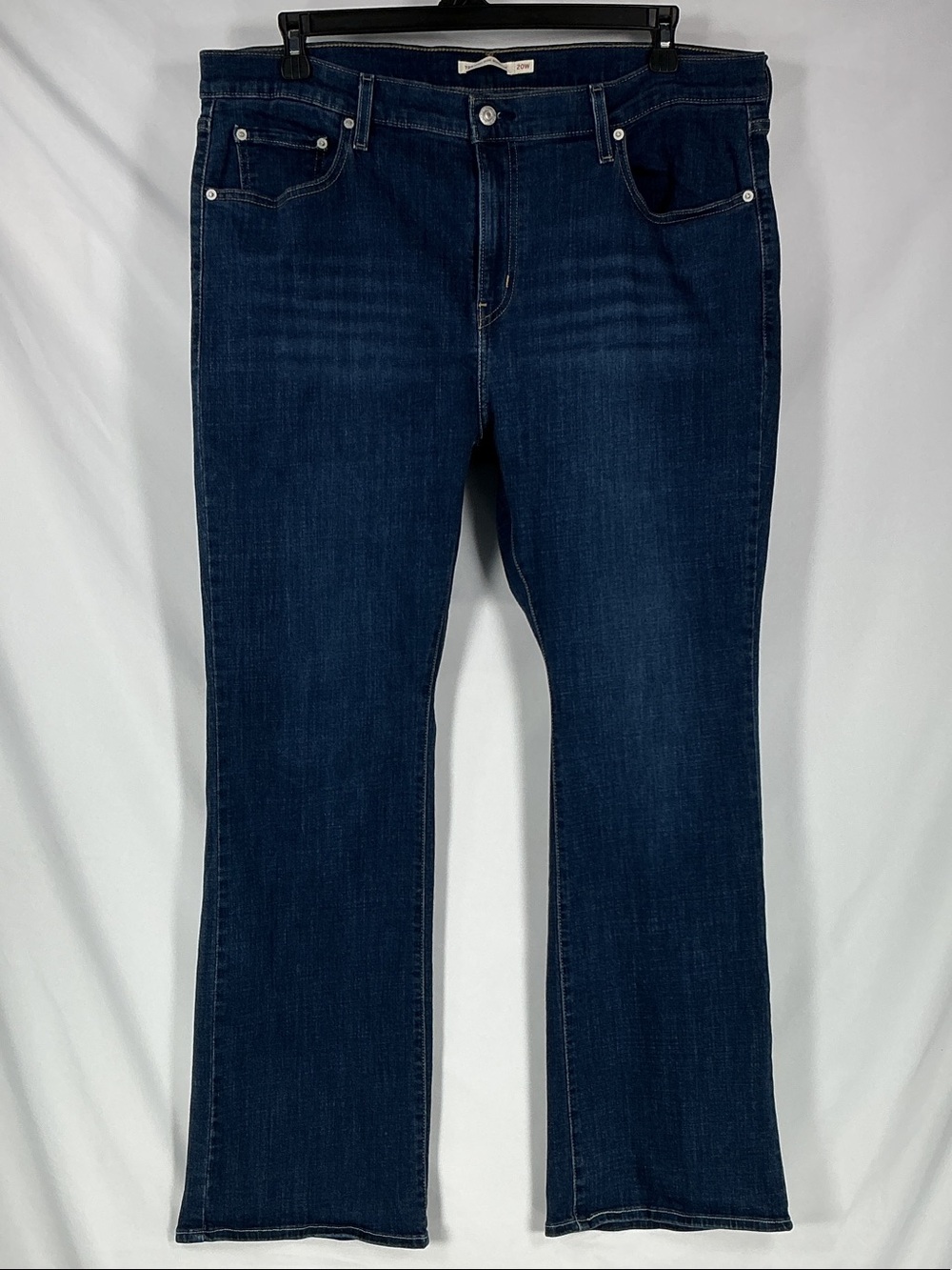 Levi's Classic Bootcut Jeans Medium Wash Blue Plus Size Stretch 20W Medium